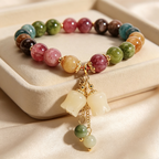 Vibrant Garden Lily Beaded Bracelet