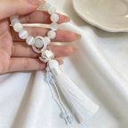 白猫眼石 · 银莲花 · 流苏挂饰